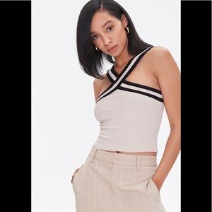NWT Forever 21 sweater knit crop halter top